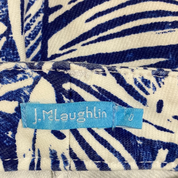 J. McLaughlin, Size 0 Blue and White print stretch Jeans - Picture 7 of 9
